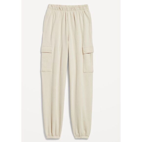 Abercrombie & Fitch Pants - Abercrombie & Fitch Cargo Sweatpants | Medium in Cream